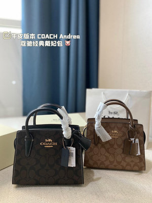 【小牛二手】牛皮 COACH 1月新品 Andreaの經典焦糖棕色戴妃包好看的造型，簡約大氣不失典雅和時 NO291187