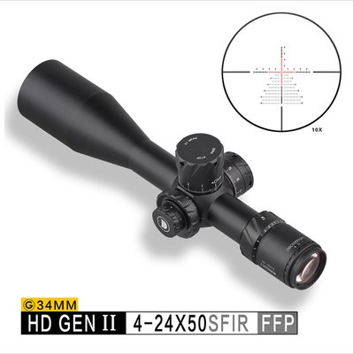 【BCS】DISCOVERY 發現者HD-GEN2 4-24*50SFIR前置ZEROSTOP狙擊鏡瞄準鏡-DI0081