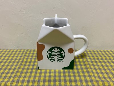呆呆熊的雜貨鋪～星巴克 Starbucks 牛奶盒造型馬克杯 (全新品)