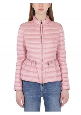 【 限時折扣預購】正品MONCLER Agate 短版 腰身 拉鍊羽絨外套 玫瑰粉色 粉紅色
