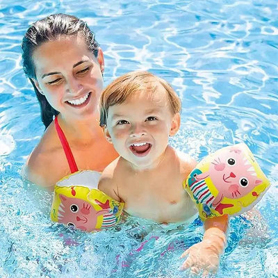 水上設備 游泳 INTEX 56665 貓咪手臂圈 嬰兒游泳輔助 游泳教學 兒童戲水玩具