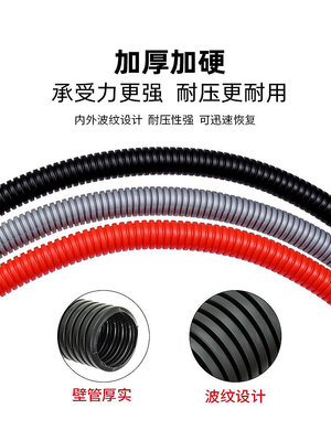 PP阻燃波紋管塑料線束保護套螺紋套管電線穿線護套耐磨可開口軟管
