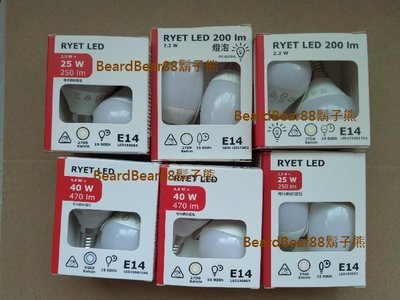 IKEA燈泡【E14 黃光200流明】(一盒二入裝) {燭形 球形 2款} LED燈泡不可調式 RYET【鬍子熊】代購