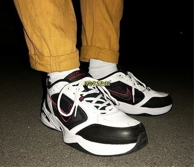 Nike Monarch M2K Tekno 復古 老爹鞋 皮革 黑 白 紅勾 厚底 增高 男鞋 AV4789-104