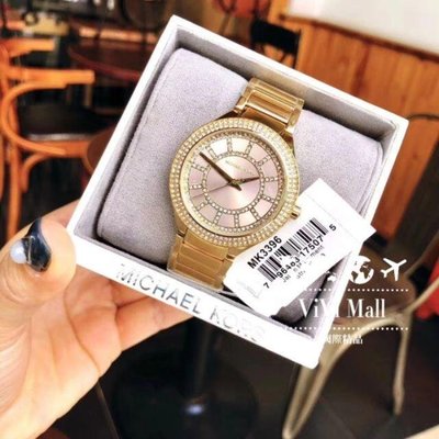 『Marc Jacobs旗艦店』Michael Kors⌚正品實拍美國代購｜MK3396｜MK｜水晶鑽櫻花粉璀璨時尚腕錶