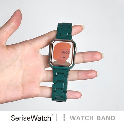 現貨 適用applewatch7表帶蘋果手表創意iwatch5代6樹脂iserise男女41mm可開發票
