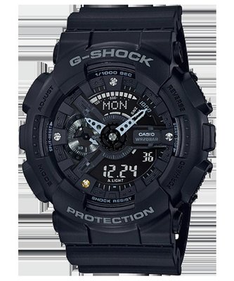 【金台鐘錶】CASIO卡西歐 G-SHOCK(35周年)12、3、7 和 9 點鐘鑲上天然鑽石 GA-135DD-1A