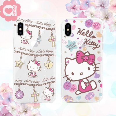 Sanrio正版授權 Hello Kitty凱蒂貓 iPhone 7/8/SE 2020 (4.7吋)彩繪水鑽空壓氣墊殼