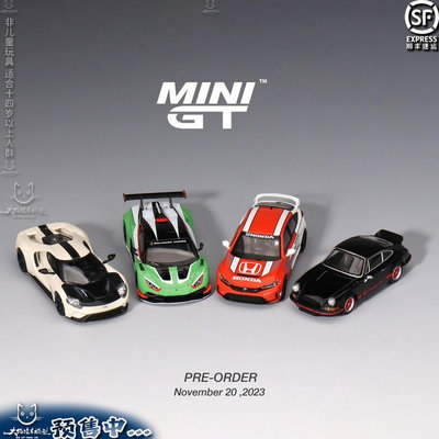 車模 仿真模型車TSM MINIGT蘭博基尼小牛保時捷911 Carrera RS思域福特GT1:64車模