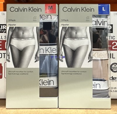 美兒小舖COSTCO好市多代購～Calvin Klein CK 凱文克萊 女內褲/三角褲(3件組)美國尺寸