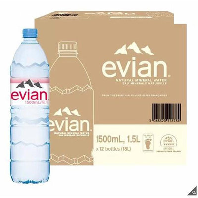 Evian 天然礦泉水 1500毫升 X 12入 W217407 6組