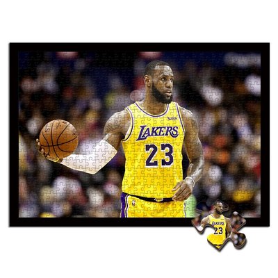 木質拼圖300/500/1000片大型成年人制減壓NBA籃球明星詹姆斯James