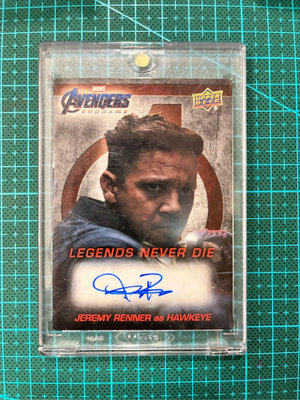 鷹眼 Jeremy Renner - Upper Deck Avengers 簽名卡 Marvel 漫威 復仇者聯盟 好萊塢巨星 極少見