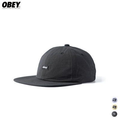 【Brand T】OBEY LOWER CASE CAP BOX LOGO 六分割 板帽 潮流 滑板 3色
