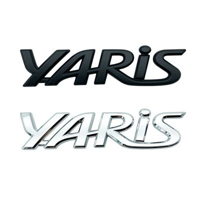 汽車配件 3D ABS 銀 / 黑色徽標字母貼紙汽車後身標誌貼花豐田 Yaris Prius Camry Chr TRD