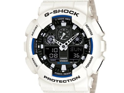 [專業模型] 石英錶 [CASIO GA-100B] 卡西歐G-SHOCK 飛行儀錶-[黑色面+指針+液晶]計設/時尚/