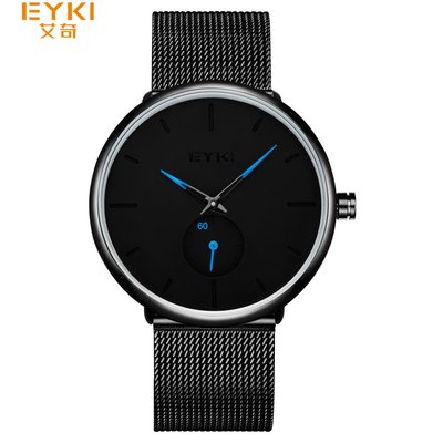 新款手錶女 百搭手錶女EYKI艾奇新款時尚米蘭尼斯網鏈男士手錶個性獨立小秒盤商務風腕錶