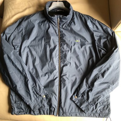 [品味人生]保證正品 Lacoste 藍灰格紋 風衣外套  夾克 size XXXL  FR 62