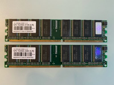 創見DDR400 1+1G 雙通道記憶體