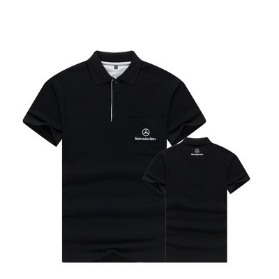 【熱賣精選】Mercedes-Benz賓士純棉短袖T恤黑色POLO衫-LK9064