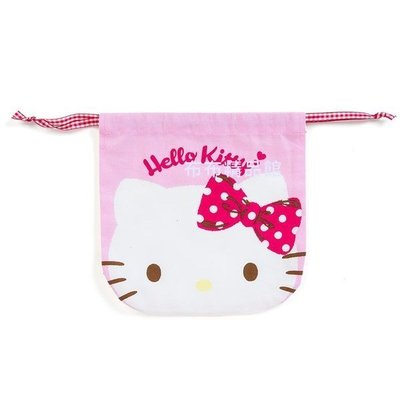 布布精品館，日本製 Hello Kitty 凱蒂貓 三麗鷗 便當袋 束口袋 餐袋 私密小物袋