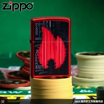 馬克斯 ZP691 Zippo 打火機 火焰LOGO 紅烤彩繪 | #49584