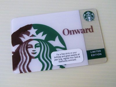 2010 美國 星巴克 Starbucks Onward 勇往直前 女妖隨行卡