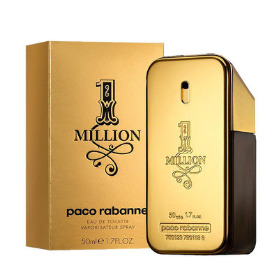 ☆MOMO小屋☆ Paco Rabanne One Million 百萬 男性淡香水 50ml