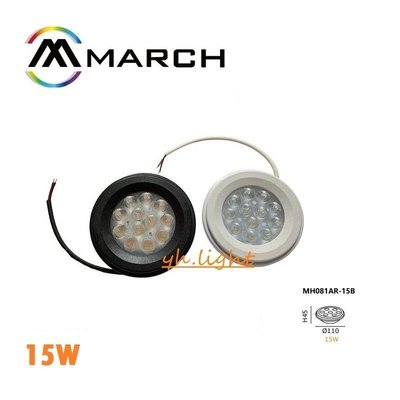台北市樂利照明 MARCH AR111 12珠15W LED燈泡 黑面 白面 30度 聚光投射型 可搭配崁燈盒燈燈具