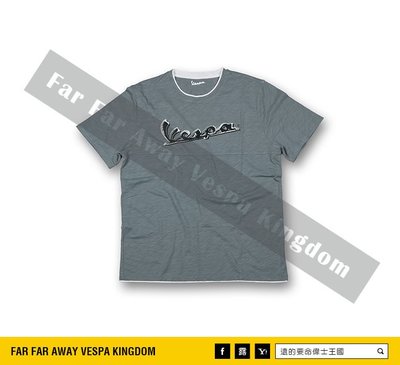 遠的要命偉士王國 Vespa "Vespa Logo" T-shirt 原廠 鐵灰色 LX/GTS/ET8/衝刺