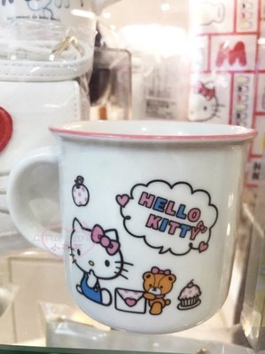 ♥小公主日本精品♥ hello kitty凱蒂貓小熊信封甜點滿版圖案陶瓷杯馬克杯水杯辦公杯 ~預