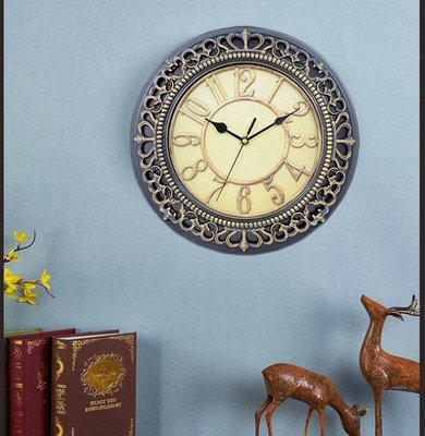 時鐘直供亞馬遜掛鐘 復古創意歐式客廳鐘表 批時鐘石英鐘