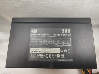 【電腦零件補給站】酷媽Cooler Master RS-500-PCAR-D3 500W 電源供應器