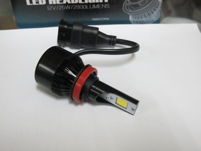 白光 單顆價 H11 LED大燈泡 2800LM 不是 飛利浦 貼膜變色 CREE T6 XHP50 R3 M8