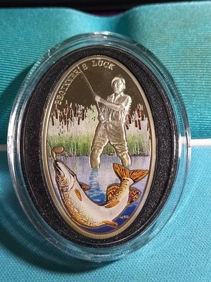 2012年 Ninu Fishing coloured proof silver coin 1枚(全新未使用)
