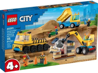 積木總動員 LEGO 樂高 60391 City 工程卡車和拆除起重機 外盒:48*28*6cm 235pcs