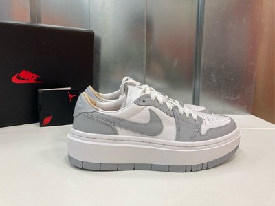 Nike Wmns Air Jordan 1 Elevate Low DH7004-100 灰白低筒增高現貨24.5