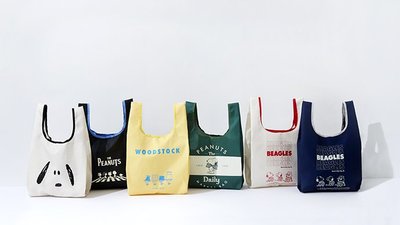 《瘋日雜》日本雜誌mook附錄 snoopy查理布朗史努比折疊購物袋環保袋 托特包單肩包手提袋