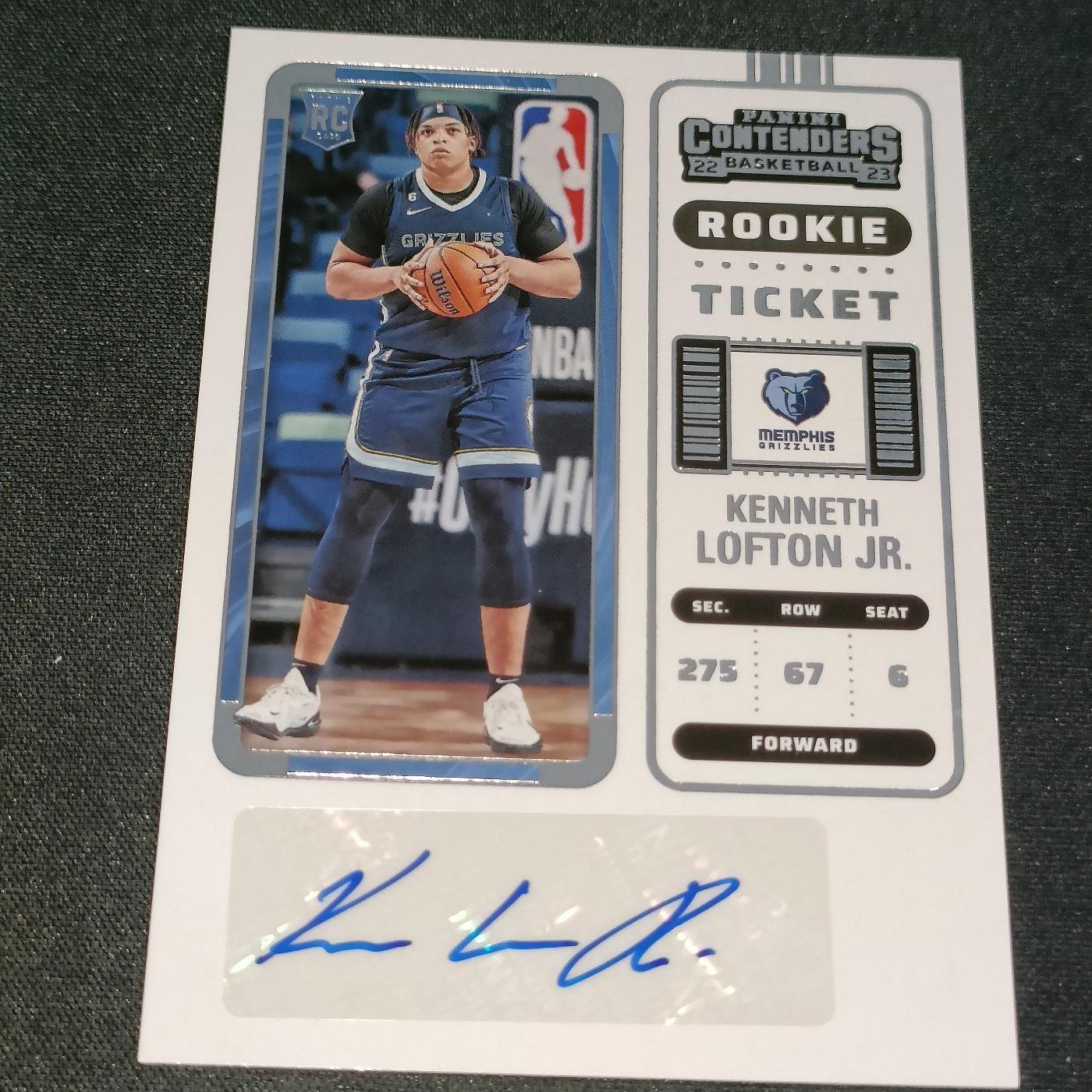 貼紙簽Kenneth Lofton Jr. 2022-23 Panini Contenders Rookie Ticket