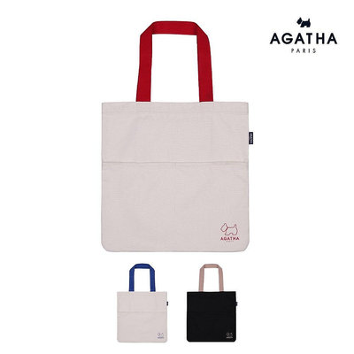 法國 AGATHA PARIS 雙口袋帆布包 AGT211-533  環保袋 購物袋