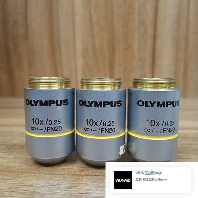 顯微鏡配件 OLYMPUS/Plan 10X/0.25顯微鏡10倍明場物鏡 9新以上