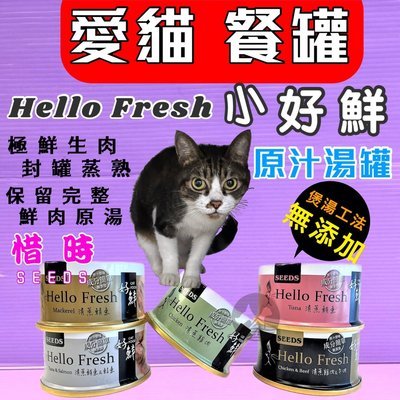 ☘️小福袋☘️SEEDS 惜時Hello Fresh好鮮貓罐➤80g /72罐賣場 ➤煲湯貓罐/貓罐頭/貓餐罐