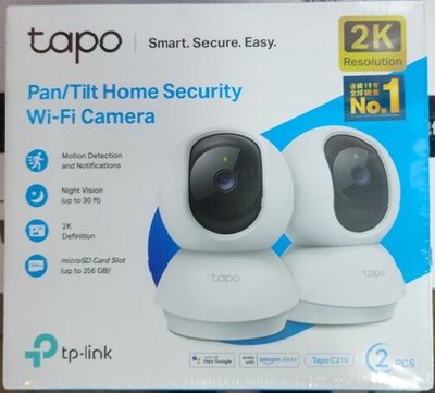 【S03 筑蒂資訊】TP-Link Tapo C210 300萬畫素 旋轉式 WiFi網路攝影機 IPCam 2入裝