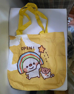 OPEN x 卡娜赫拉 聯名摺疊購物袋(黃色款)