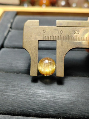 鈦晶珠徑11mm，重1.86g，純天然鈦晶珠子散珠單珠，763 水晶 擺件 原石【楚風漢韻】