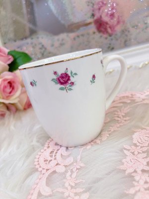 粉紅玫瑰精品屋～🌷韓式玫瑰小碎花陶瓷馬克杯🌷