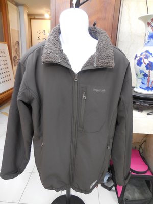 (二手)Regatta深咖啡色刷毛軟殼式立領外套(XL)(B791)