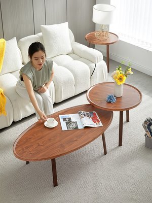 現貨熱銷-北歐現代圓形小茶幾小戶型沙發邊幾客廳創意小桌子簡約組合茶幾