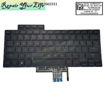 電腦零件ASUS ROG Zephyrus GU603ZW GU603ZX GU603ZM 鍵盤彩色背光US筆電配件