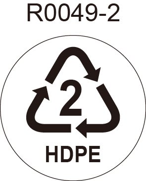 圓形貼紙 R0049-2 塑膠包裝容器貼紙 回收貼紙 塑膠食品容器貼紙 [ 飛盟廣告 設計印刷 ]